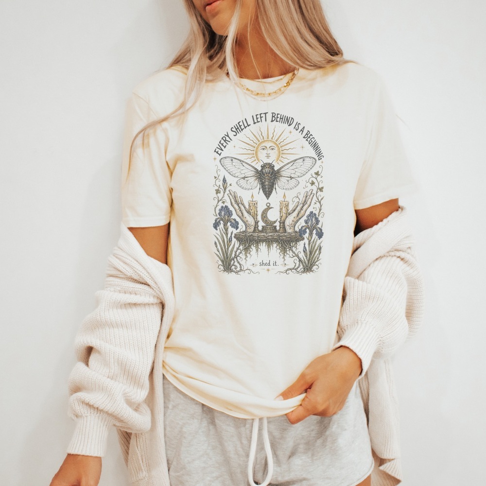Celestial Insect Hands Graphic Tee Vintage Inspired Design
